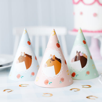 Pferd Party Hüte 16cm 6Stk