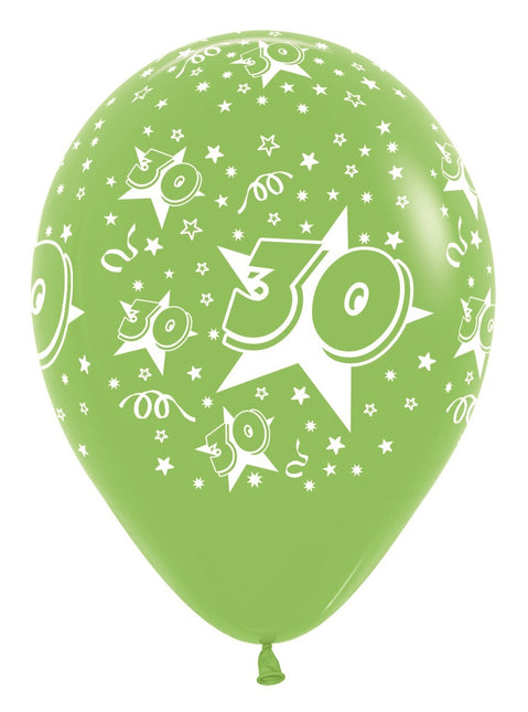 Ballons Nummer 30 Mix 30cm 25Stk
