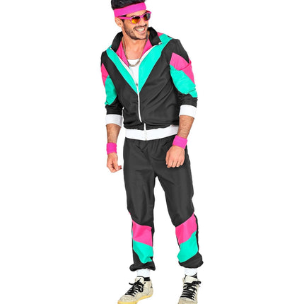 Neon 80S Trainingsanzug Faulty Schwarz