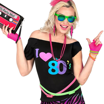 Neon Rosa Handschuhe Fingerlos Kurz