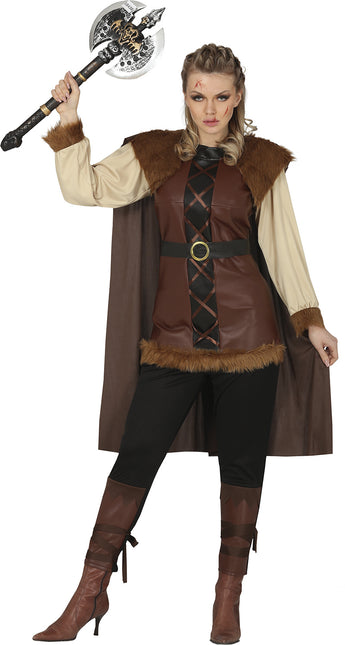 Wikinger Kostüm Braun Damen
