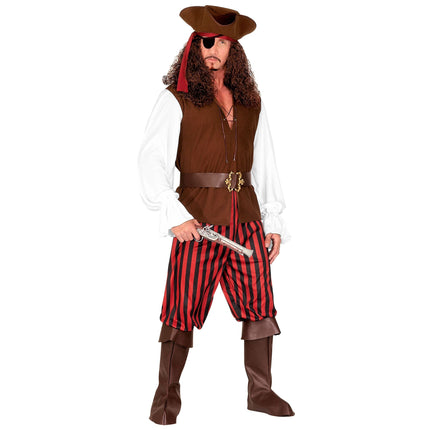 Piratenanzug Braun Rot Männer