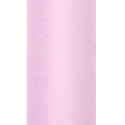 Hellrosa Tüllrolle 15cm 9m