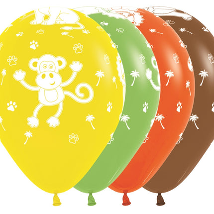 Ballons Dschungel Tiere Mix 30cm 25Stk
