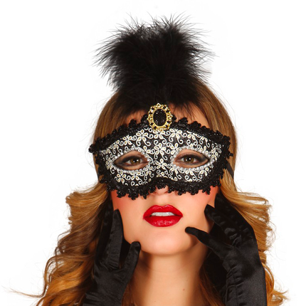 Augenmaske Feather Black