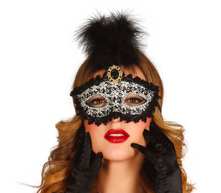 Augenmaske Feather Black