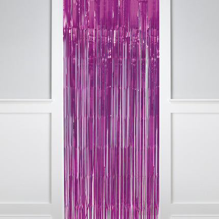 Fuchsia Türvorhang Metallic 2m