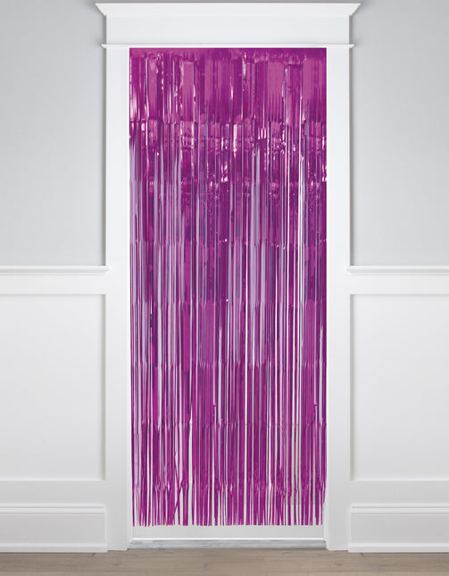 Fuchsia Türvorhang Metallic 2m