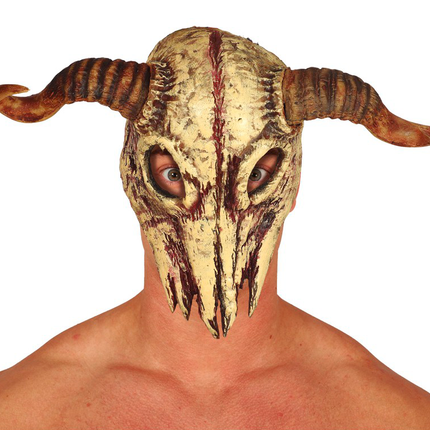 Maske Totenkopf Hörner