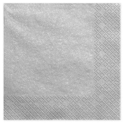 Silberne Servietten 40cm 20Stück