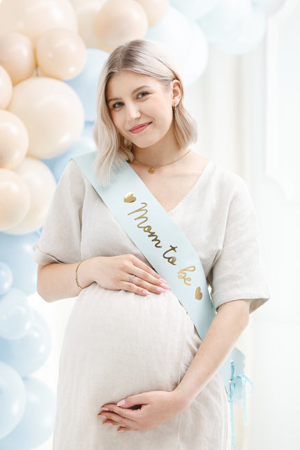 Blaue Schärpe Mom To Be 75cm