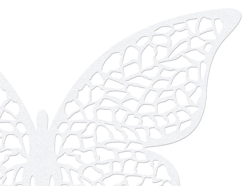 Tischdekoration Schmetterling Papier Weiß 6,5cm 10Stk.