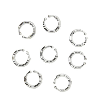 Silberne Fake Piercings 8Stück