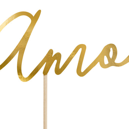 Tortenaufleger Amour Gold 22,5cm