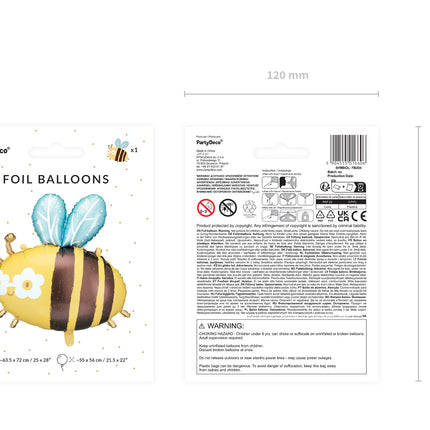 Helium Ballon Biene Leer 56cm