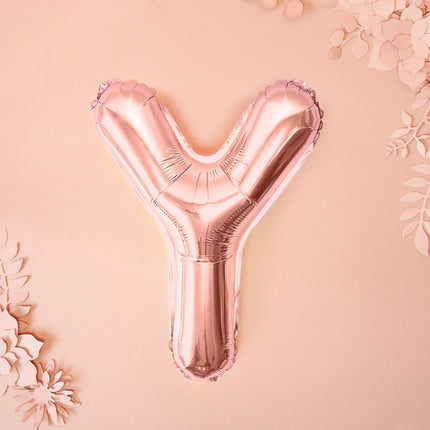 Folienballon Buchstabe Y Rose Gold Leer 35cm