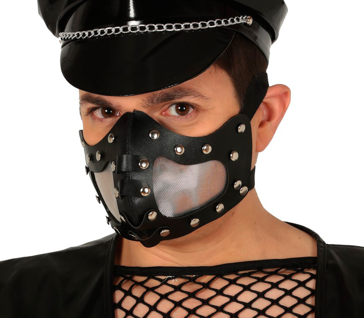 Mundstück Latex Schwarz