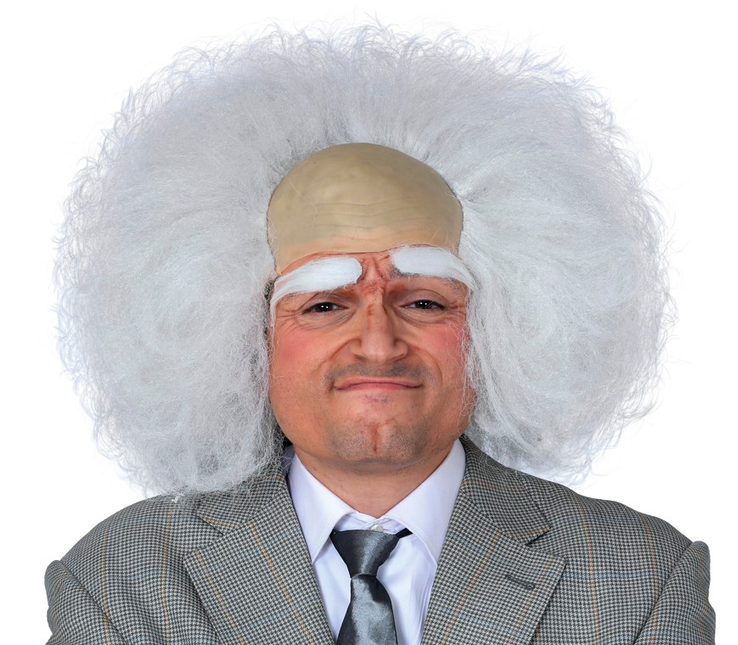 Graue Perücke Halbglatze