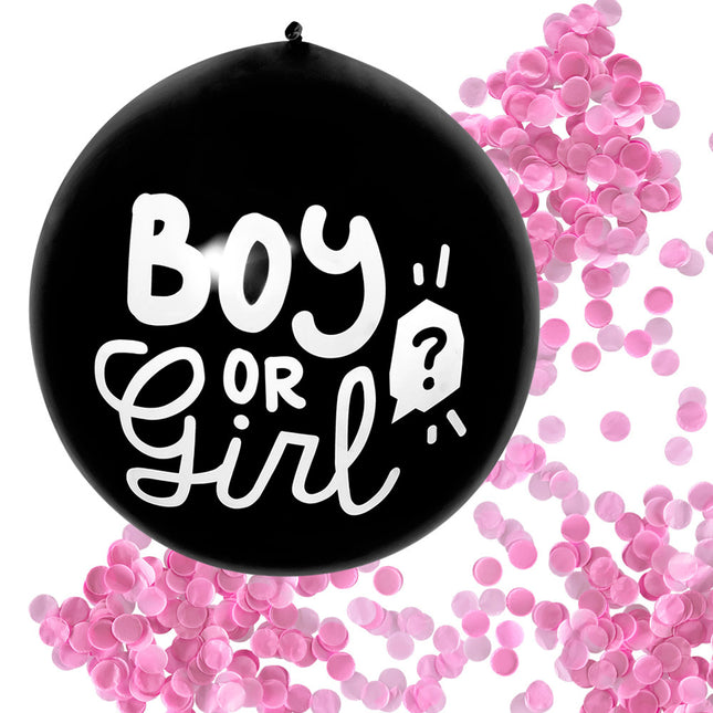 Gender Reveal Konfetti Ballon Mädchen 60cm