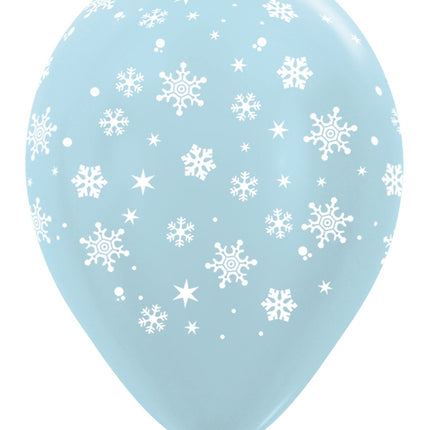 Ballons Schneeflocke Mix 30cm 25Stk