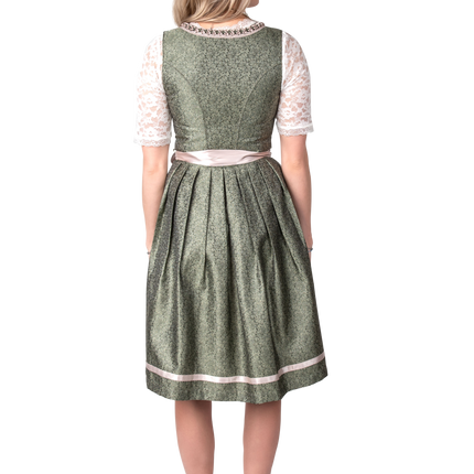 Rosa Weiß Creme Dirndlkleid Oktoberfest Damen Jaquard Grau
