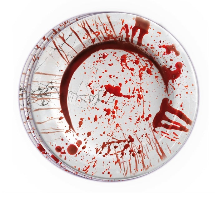 Halloween Blutige Teller 23cm 6Stk.