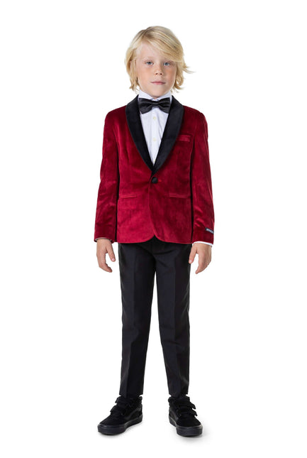 Bordeauxroter Samtblazer Junge <tc>OppoSuits</tc>