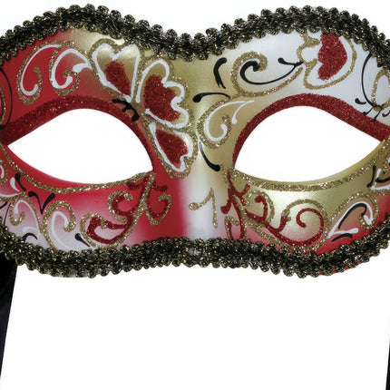 Venezianische Augenmaske Gold Rosa