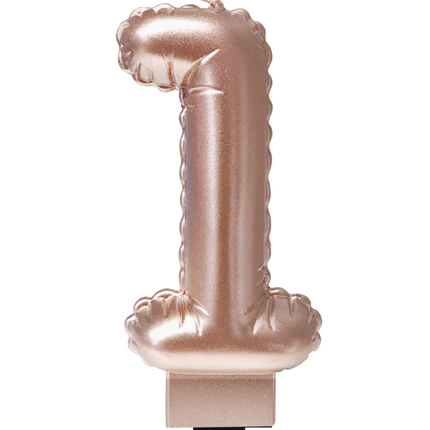 Kerze Folienballon Rose Gold 1 10cm