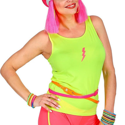 Neon Pinker Gürtel Schmal