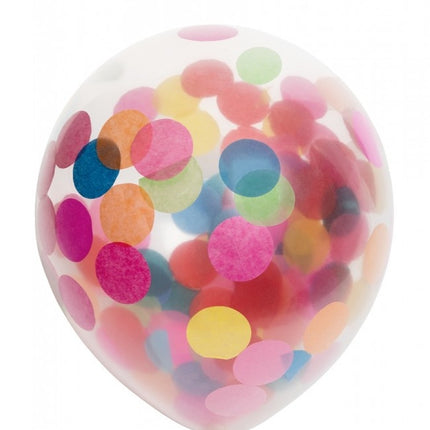Konfetti Ballons Bunt 30cm 6Stück