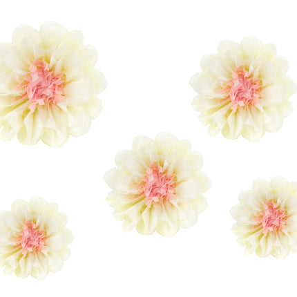 Pompons Blumen 5Stück