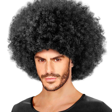 Schwarze Perücke Afro Maxi