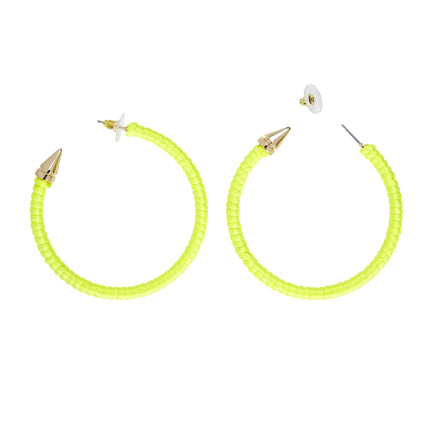 Neongelbe Ohrringe Ringe
