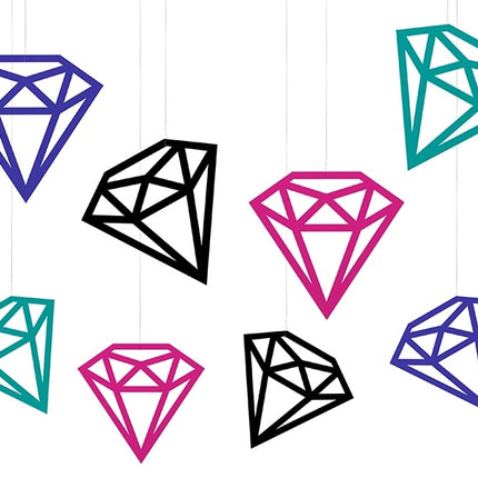 Diamant-Hängedeko-Set 8-teilig