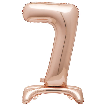 Folienballon Figur 7 Rose Gold Standard 76cm