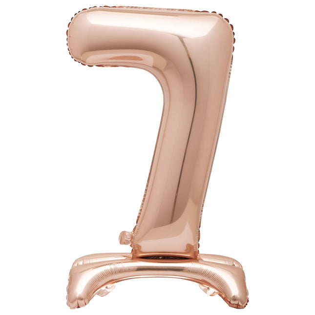 Folienballon Figur 7 Rose Gold Standard 76cm