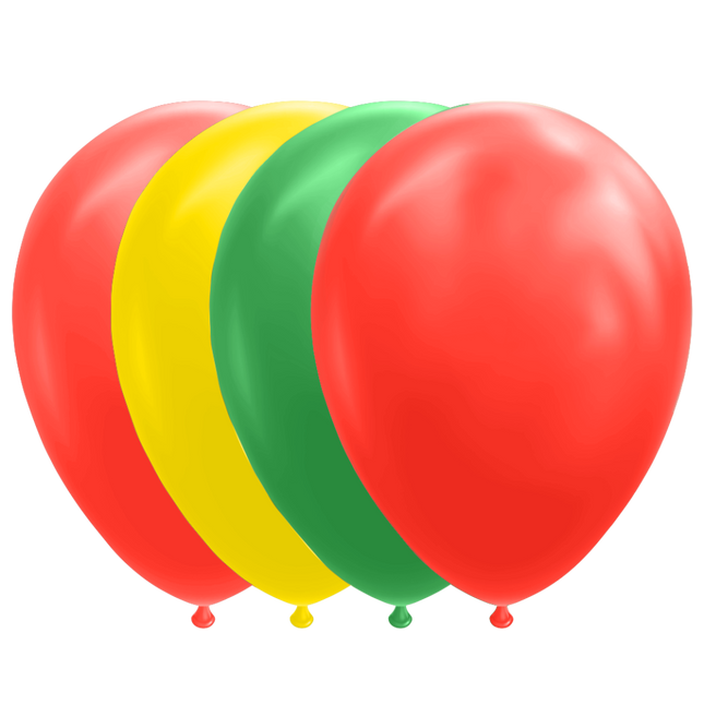 Rote Gelbe Grüne Luftballons 30cm 10Stück