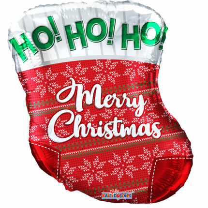 Heliumballon Weihnachtssocke 45cm leer