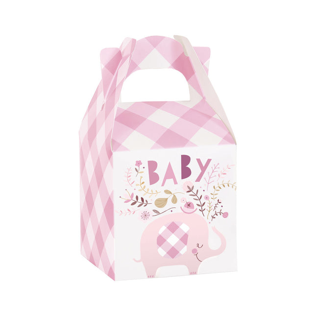 Baby Elefanten Geschenkboxen Rosa 8Stück