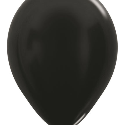 Ballons Metallic Schwarz 30cm 50Stk