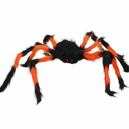 Orange Schwarze Fake Spinne 75cm