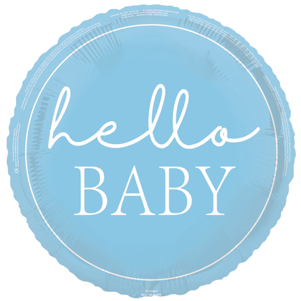 Hallo Baby Heliumballon Blau 45cm