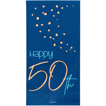 Servietten 50 Jahre Blau 33cm 10Stück