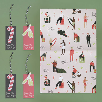 Weihnachtsgeschenkpapier Santa Baby