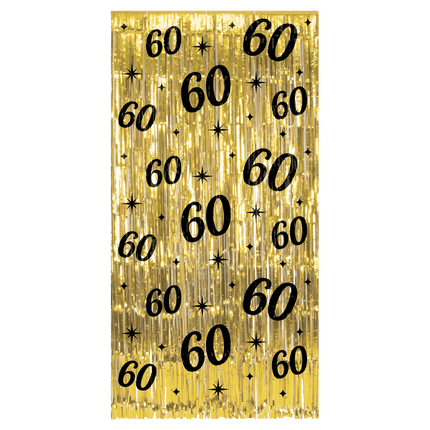60 Jahre Türvorhang Gold Schwarz