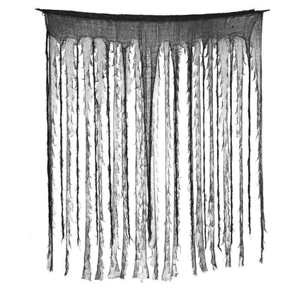 Halloween Vorhang Schwarz/Grau 1,9m