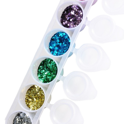 Bunte Glitter Chunky Mix 6 Stück