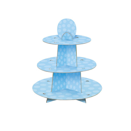 Cupcake Etagere Dots Blau 34cm