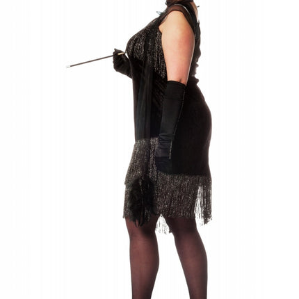 Charleston Kleid Schwarz